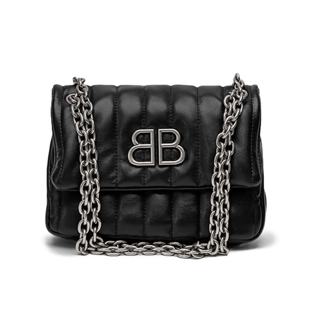 Monaco Mini Chain Bag Black Silver 5939369UFHC8860