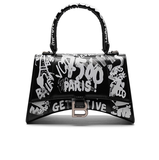 Сумка Hourglass Small Handbag Graffiti in Black 5936620FFLU1350
