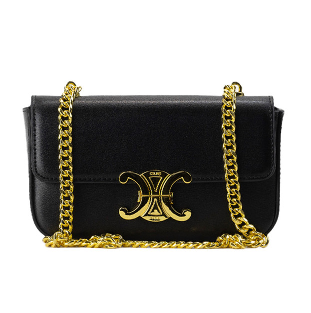 Сумка Celine Shoulder Bag Claude In Shiny Calfskin Black Gold 10N550CFF24SA