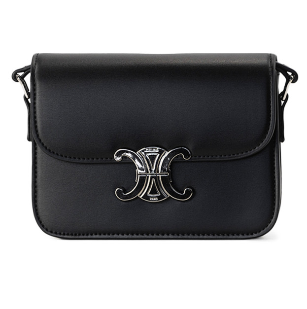 Сумка Celine Chain Shoulder Bag Claude In Shiny Calfskin Black 10N220DWS16BL