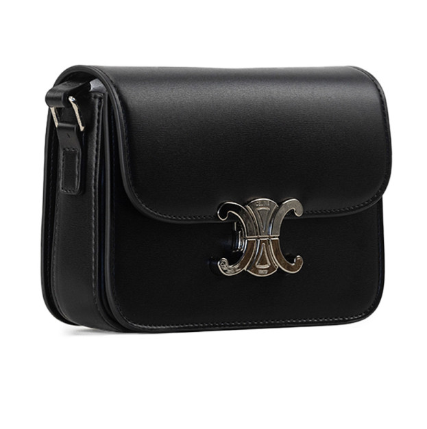 Сумка Celine Chain Shoulder Bag Claude In Shiny Calfskin Black 10N220DWS16BL