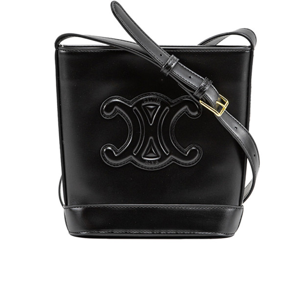 Сумка Celine Small Bucket Cuir Triomphe In Smooth Calfskin Tan Black 115230SA295IO