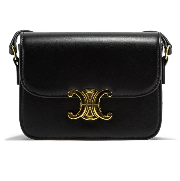 Сумка Celine Chain Shoulder Bag Claude In Shiny Calfskin Black 115203BF600NO