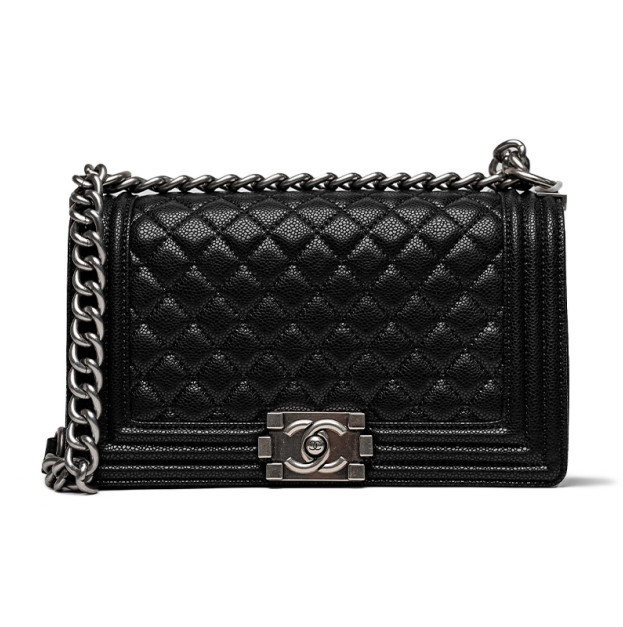 Сумка Medium Boy Black Silver Caviar F48654 B77825 CC879