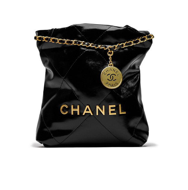 Сумка Chanel Black Quilted Calfskin Mini 22 Bag Gold Hardware P88501 P22369 PB879