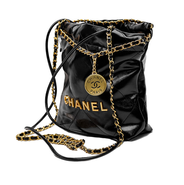 Сумка Chanel Black Quilted Calfskin Mini 22 Bag Gold Hardware P88501 P22369 PB879