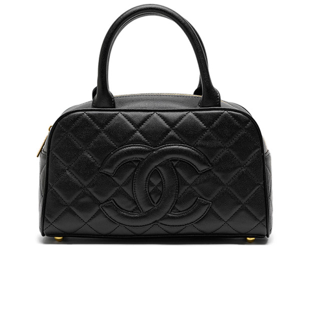 Сумка Vintage CC Quilted Caviar Bowling Bag Black F82554 F84856 WA458