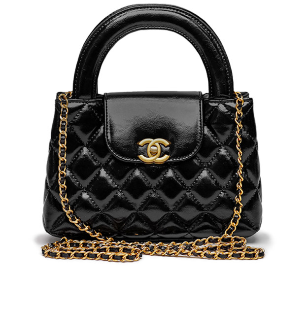 Kelly Bag Shiny Aged Calfskin Black Gold Hardware F82554 X77896 DB800