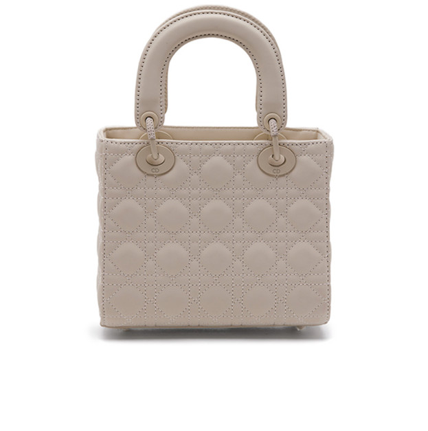 Dior Latte Ultramatte Cannage Calfskin Mini Lady Bag Dior Beige M0538IRAE-P900