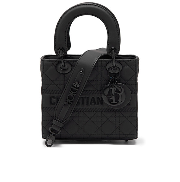 Сумка Latte Ultramatte Cannage Calfskin Mini Lady Black M0538IRAE-P800