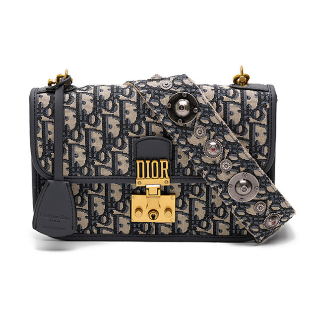 Dior Oblique Denim Medium C'est Oblique Jacquard Shoulder Bag M9208UKFG-M382