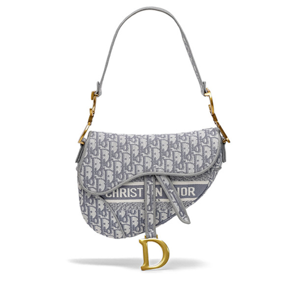 Сумка Dior Saddle Bag with Strap Grey Dior Oblique Jacquard M0455CBAA-M800