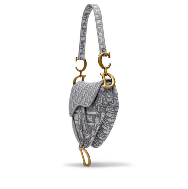 Сумка Dior Saddle Bag with Strap Grey Dior Oblique Jacquard M0455CBAA-M800