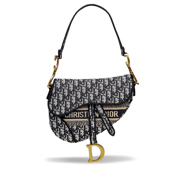 Сумка Dior Saddle Bag with Strap Blue Dior Oblique Jacquard M0455CBAA-M850
