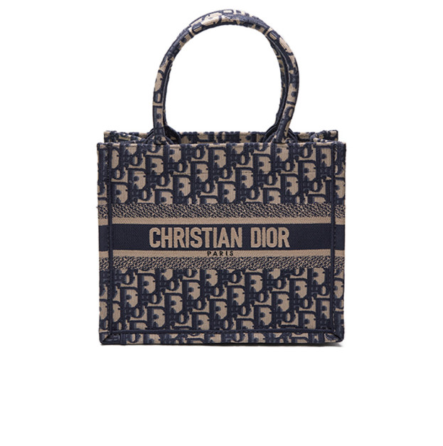 Сумка Dior Small Book Tote Ecru and Blue Dior Oblique Embroidery M0565OFVG-T225
