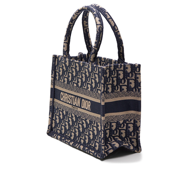 Сумка Dior Small Book Tote Ecru and Blue Dior Oblique Embroidery M0565OFVG-T225