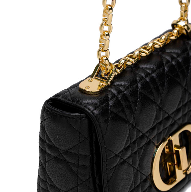 Сумка Christian Dior Small Dior Caro Bag Black Supple Cannage Calfski M9327ODFG-L250