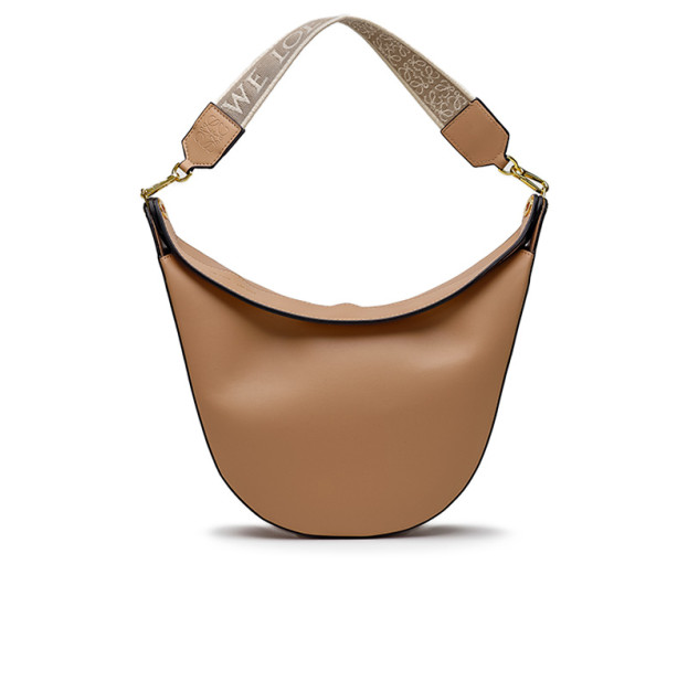 Сумка Luna Leather Shoulder Bag in Beige 1389678