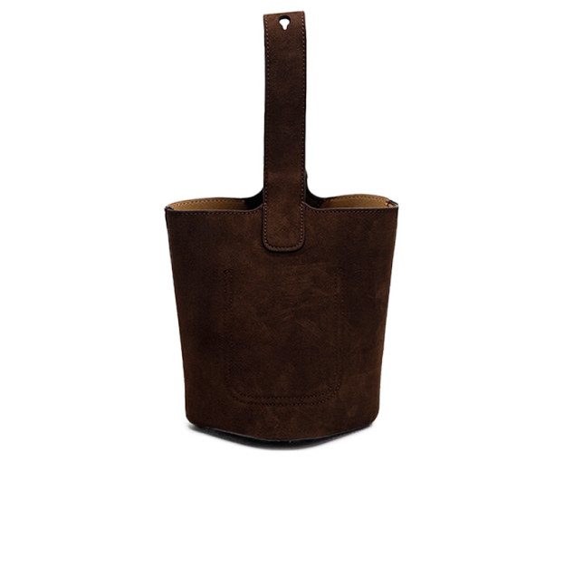 Сумка Mini Pebble Bucket Bag Brown Suede A779K70R80