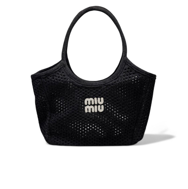 Сумка Raffia And Linen Tote Bag Black 5BC125 E66 F5510 X RER