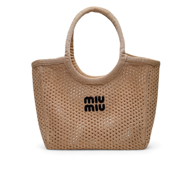 Сумка Raffia And Linen Tote Bag Beige 5BC125 E66 F5520 X RER