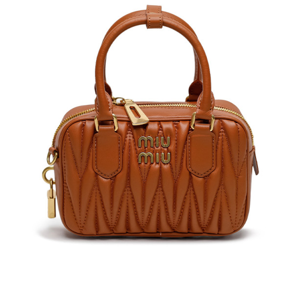 Bag Arcadie Matelassé Nappa Leather Bag Brown 5BC200 V10 Y8890 N BRN