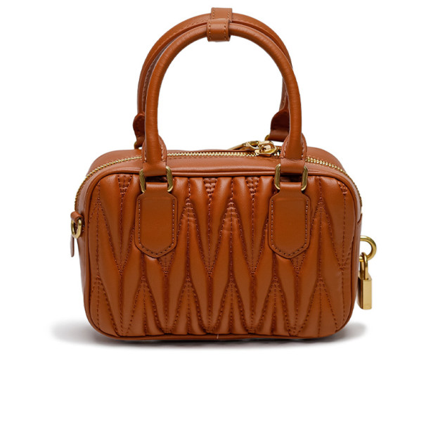 Bag Arcadie Matelassé Nappa Leather Bag Brown 5BC200 V10 Y8890 N BRN