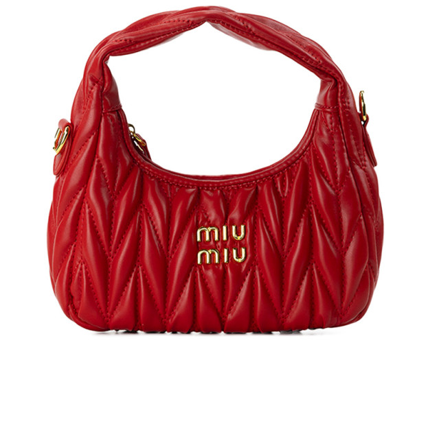 Сумка Miu Miu Wander Matelassé Nappa Leather Mini Hobo Bag Red 5BC200 W50 I2360 V RTD