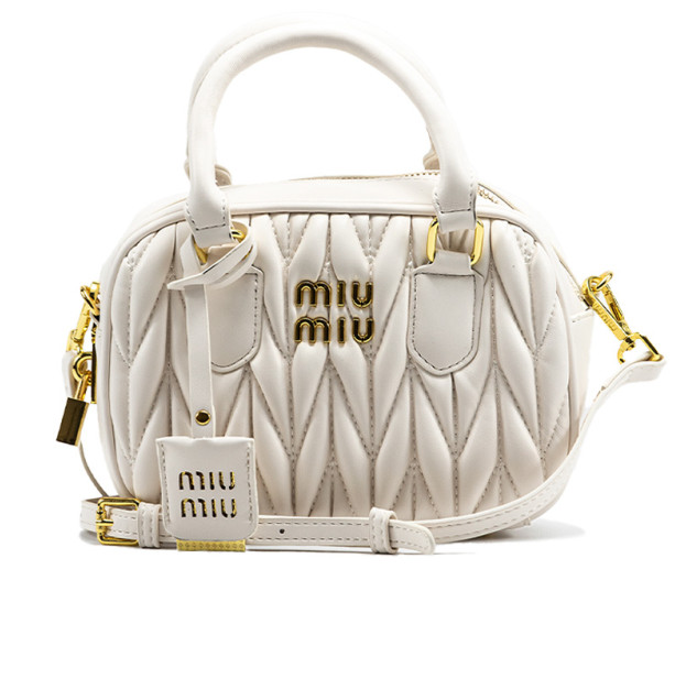 Сумка Miu Miu Arcadie Matelasse Nappa Leather Bag Grey 5BC200 W50 I2013 V WHT