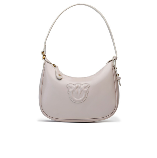 Сумка Pinko Half Moon Bag Simply Cream With Leather Buckle QP26SER5U8
