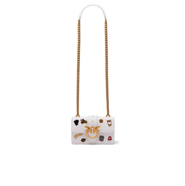 Сумка Pinko Mini Love Bag One Simply With Enamel Pin White QY20WHY5Y9