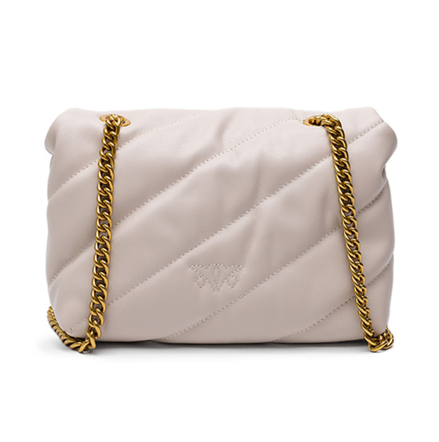 Сумка Grey Quilted Leather Love Mini Puff Pins OK22BEI5U9