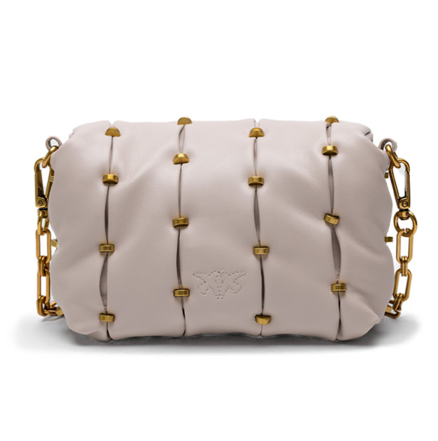 Сумка Pinko Grey Quilted Leather Love Mini Puff Staples OC21PUB9U7