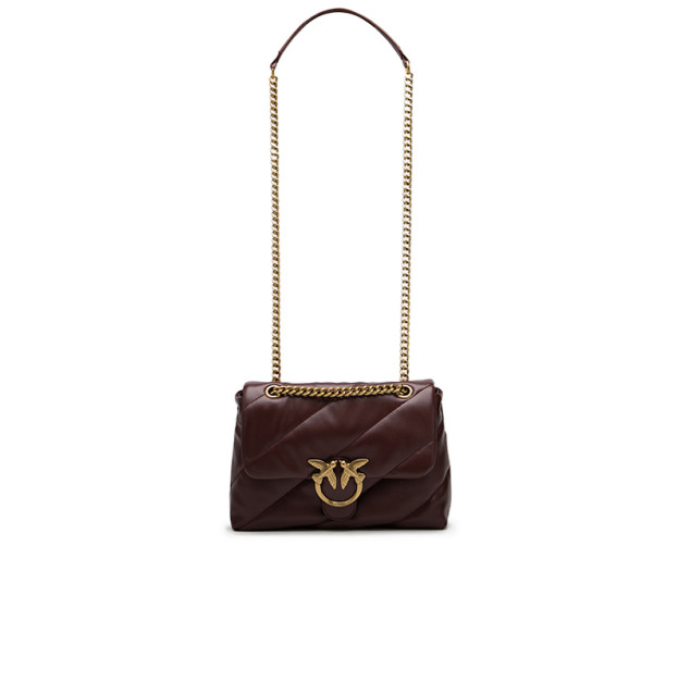 Сумка Pinko Big Love Bag Puff Maxi Quilt Burgundy Gold 100038A0F2L86Q