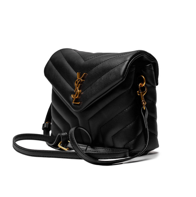 Сумка Yves Saint Laurent Toy LouLou In Quilted Leather Black Gold 443050ZSS2U0023