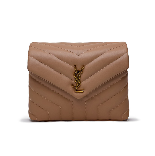 Bag Yves Saint Laurent Toy LouLou In Quilted Leather Beige Gold 443050ZSS2U6650