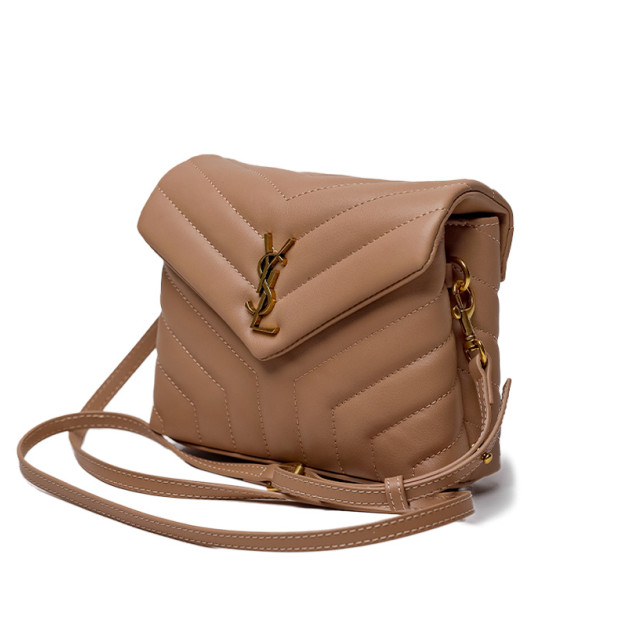 Bag Yves Saint Laurent Toy LouLou In Quilted Leather Beige Gold 443050ZSS2U6650
