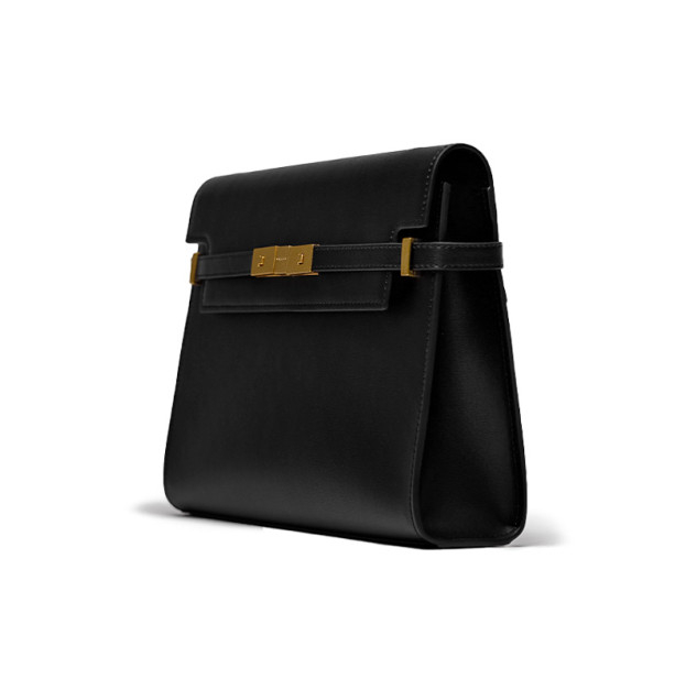 Сумка Yves Saint Laurent Manhattan Medium Leather Shoulder Bag Black Premium 443050PQC4R8000