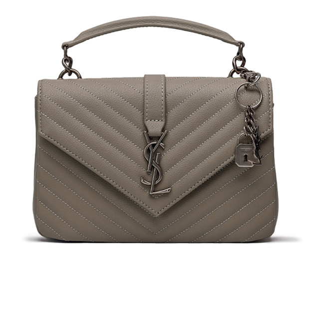 Сумка College Medium in Quilted Leather Grey 443380EES3A7008