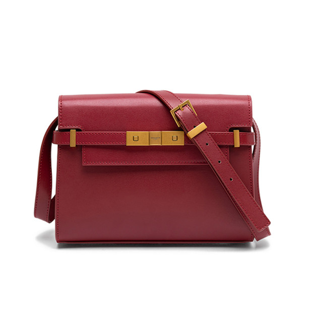 Сумка Manhattan Medium Leather Shoulder Bag Burgundy 443050PQC4R9560