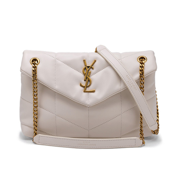 Сумка Puffer Small in Nappa Leather Cream Gold 443050ZSS2U8060