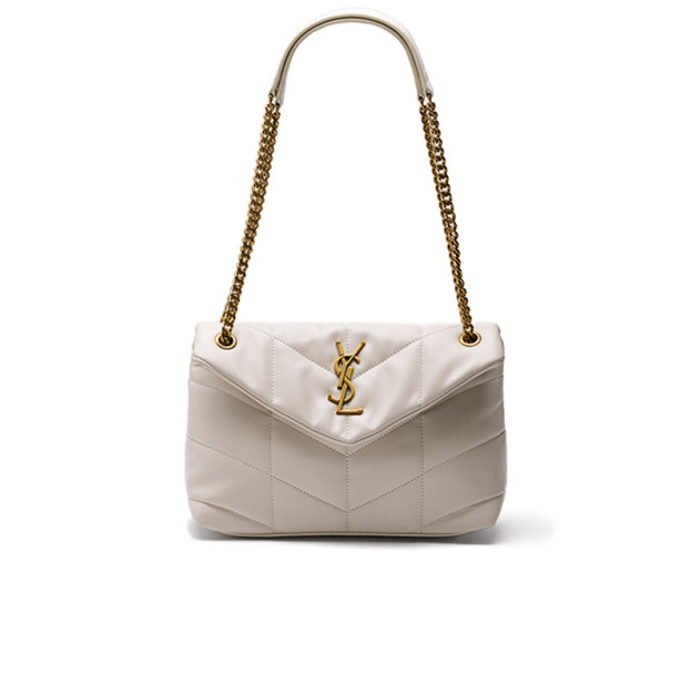 Сумка Puffer Small in Nappa Leather Cream Gold 443050ZSS2U8060