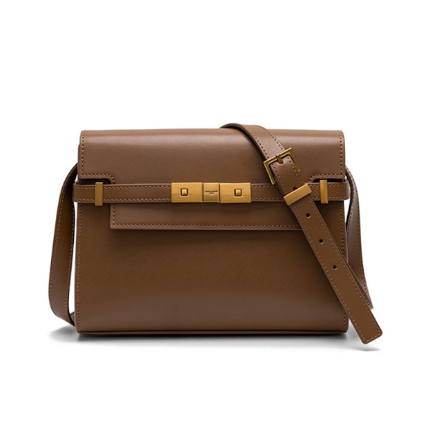 Сумка Manhattan Medium Leather Shoulder Bag Brown 443050PQC4R9790