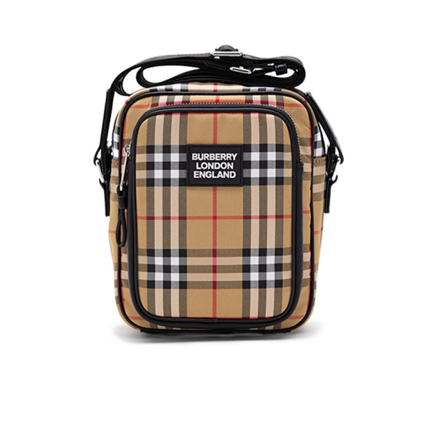 Messenger Black Quilted Canvas Paddy Crossbody Bag Beige 80976777