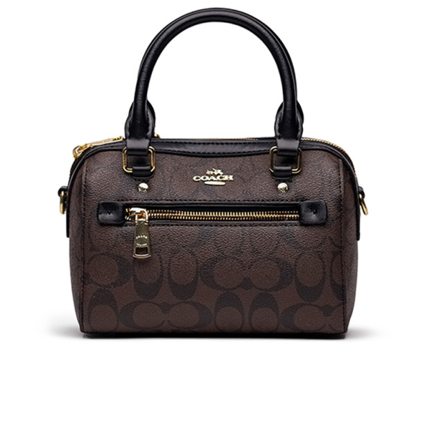 Сумка Rowan Satchel Zip In Signature Canvas Brown CK320