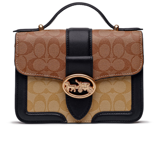 Сумка Georgie Shoulder Bag In Blocked Signature Canvas CZ830