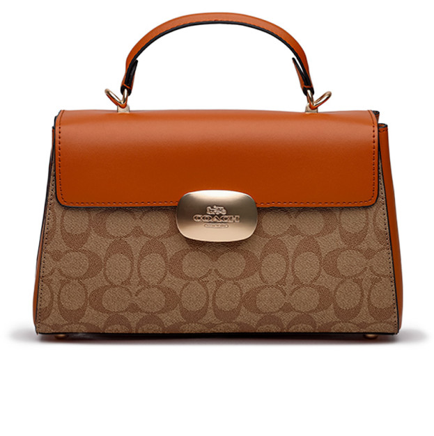 Сумка Eliza Top Handle In Signature Canvas Ginger CT320