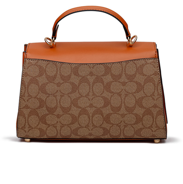 Сумка Eliza Top Handle In Signature Canvas Ginger CT320