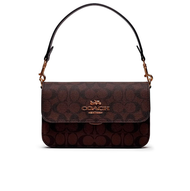 Сумка Brynn Flap Crossbody In Signature Canvas Brown CX440