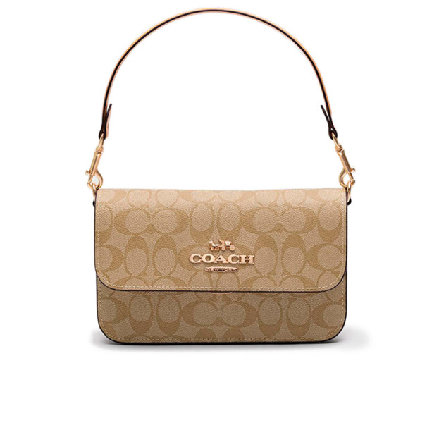 Сумка Brynn Flap Crossbody In Signature Canvas Beige CX435